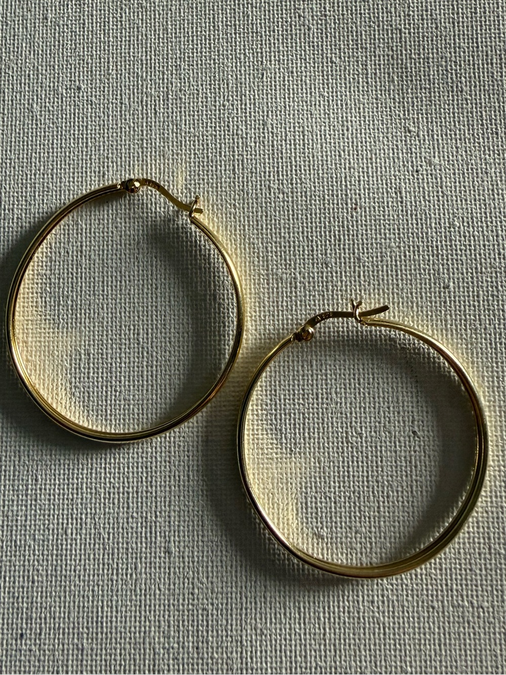 NEW Nordstrom Shiny Gold 14K Plated AV925 Hoop Earrings